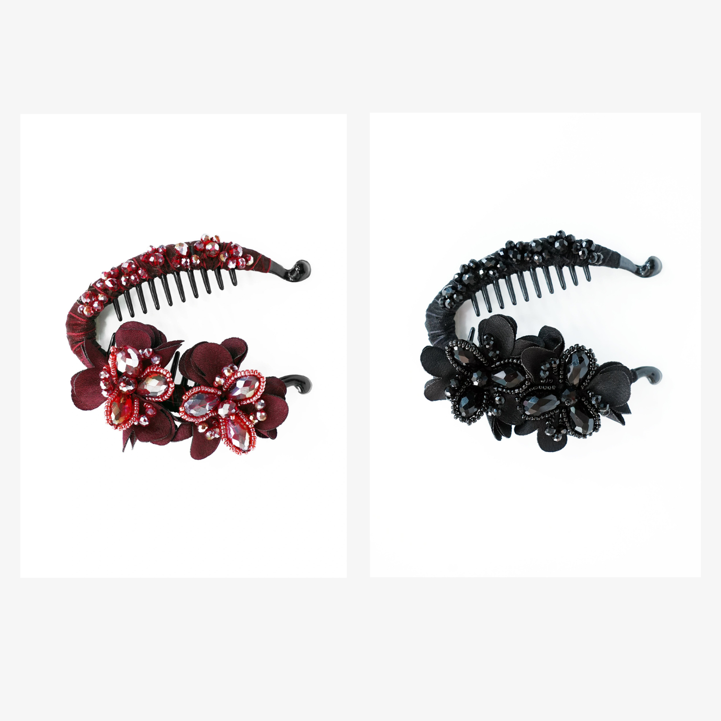 Heavy Crystal Banana Clips (Pack Of 2)