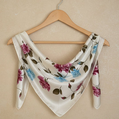 The Midnight Rose Silk Scarf