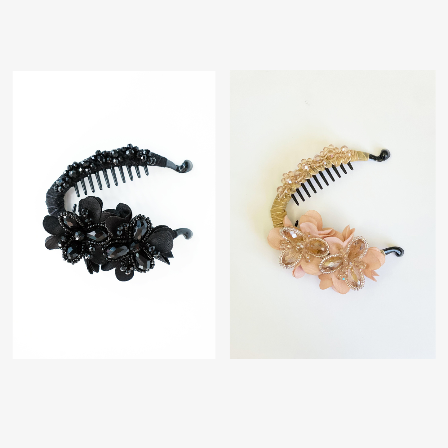 Heavy Crystal Banana Clips (Pack Of 2)