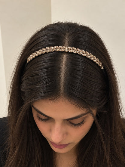 Laurel Crystal Headband (Golden)
