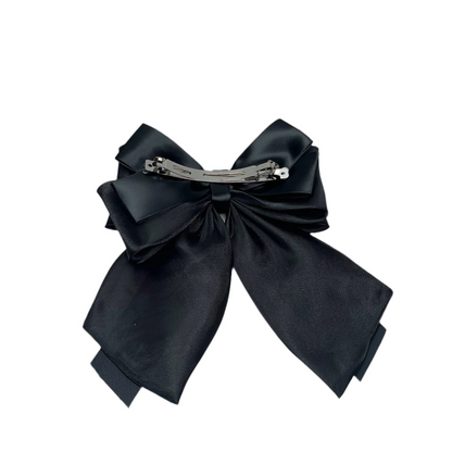 Double Organza and Satin Bow Clips