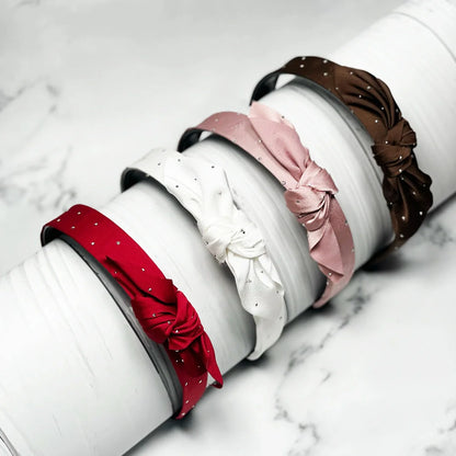 Knotted Satin Light Studded Hairbands for Kids and Teens