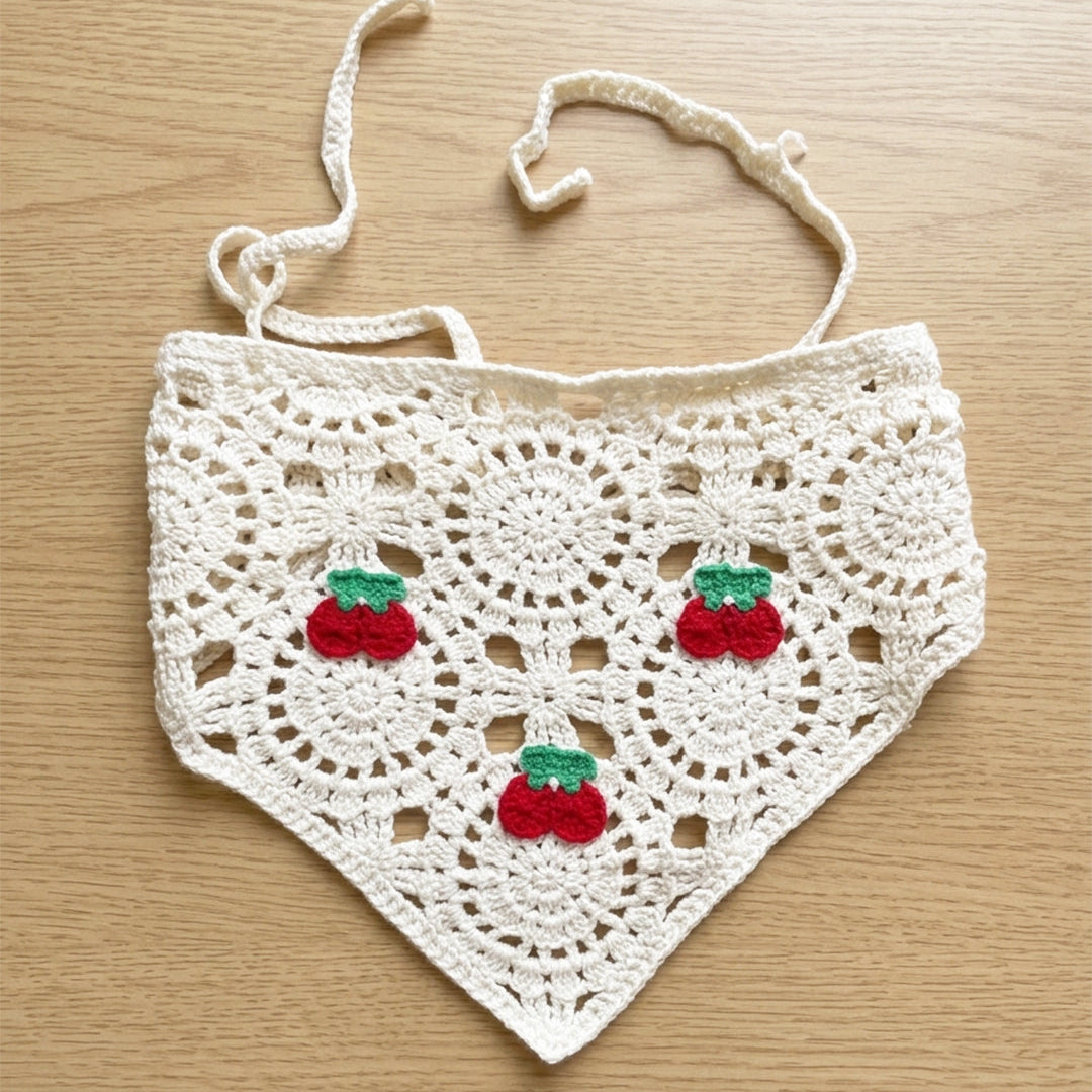 Crochet Bandanas ( Cherry )