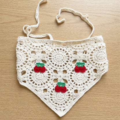 Crochet Bandanas ( Cherry )