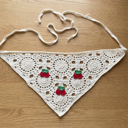 Crochet Bandanas ( Cherry )
