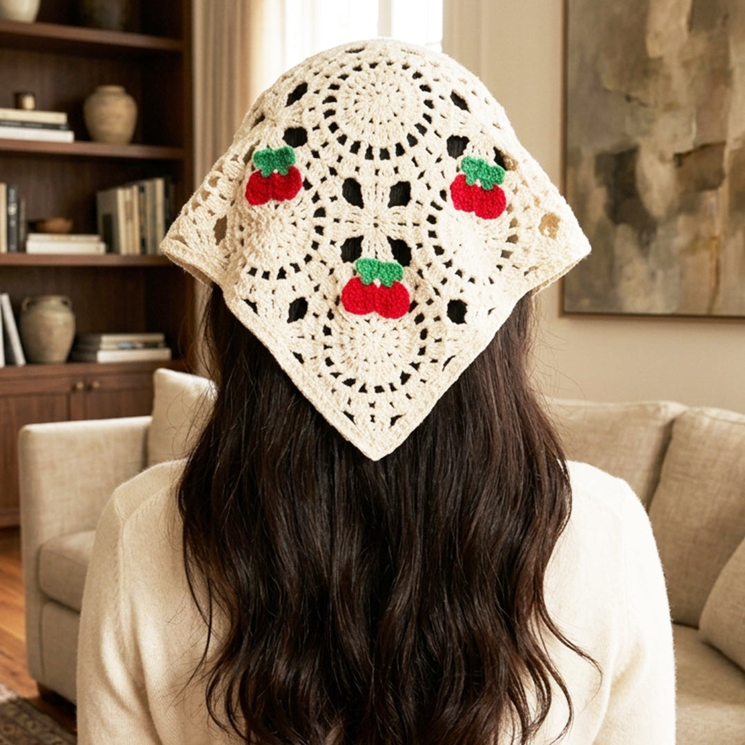Crochet Bandanas ( Cherry )
