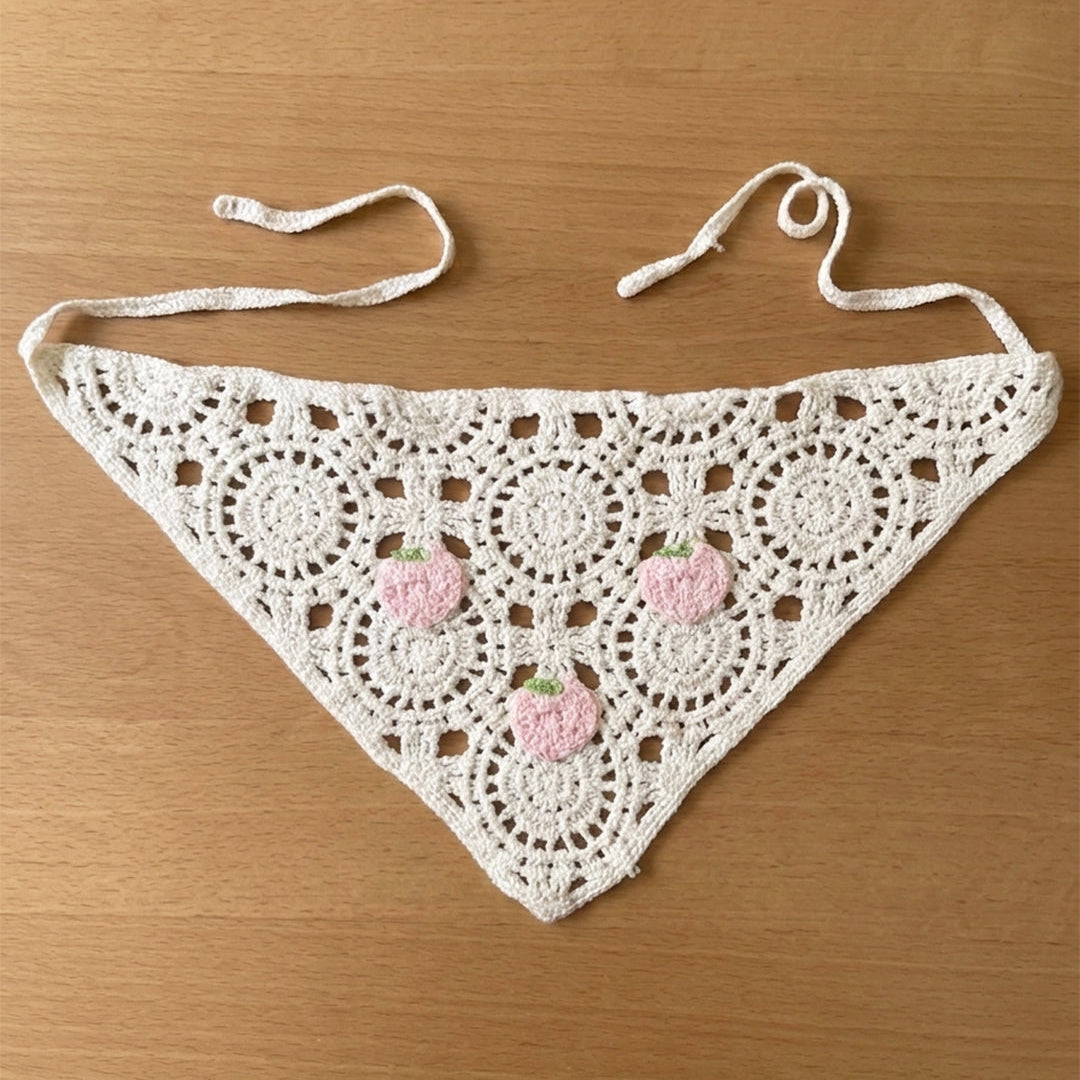 Crochet Bandanas ( Peach )