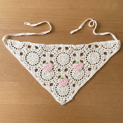 Crochet Bandanas ( Peach )