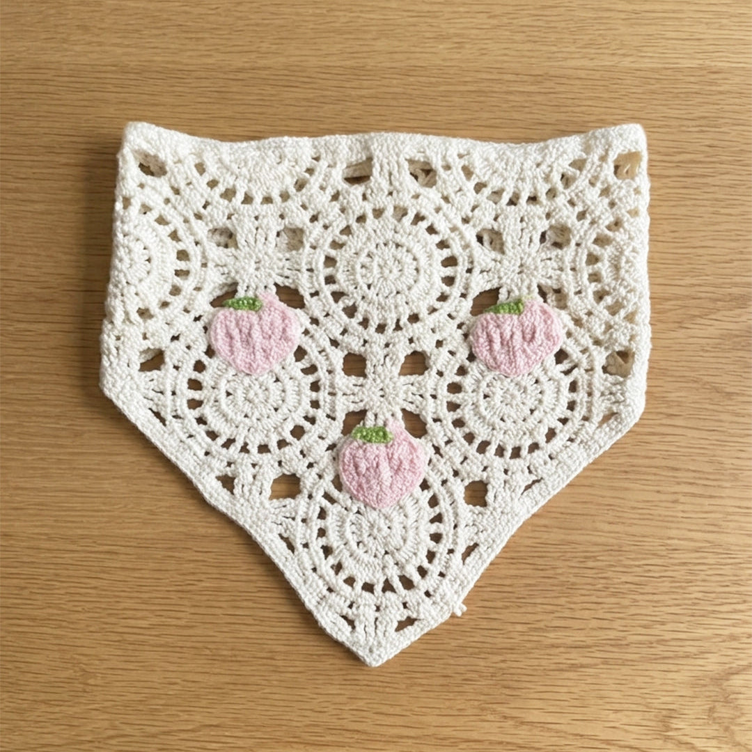 Crochet Bandanas ( Peach )