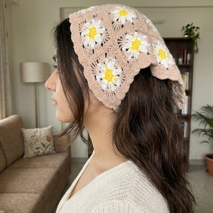 Crochet Bandanas ( Beige)