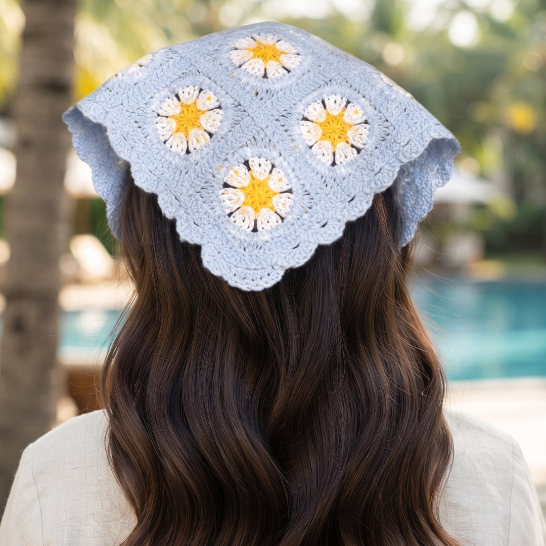 Crochet Bandanas ( Blue)