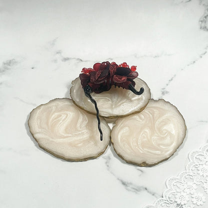 Crystal & Floral Embellished Hair Clips (Single)