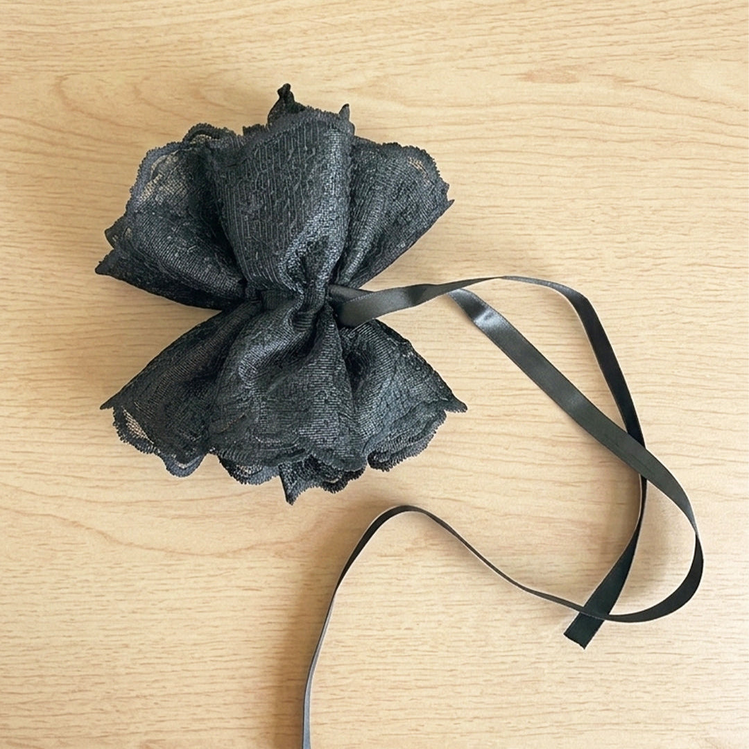 Frilly Hair Ties (Black)