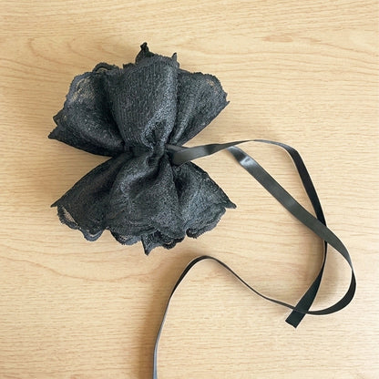 Frilly Hair Ties (Black)