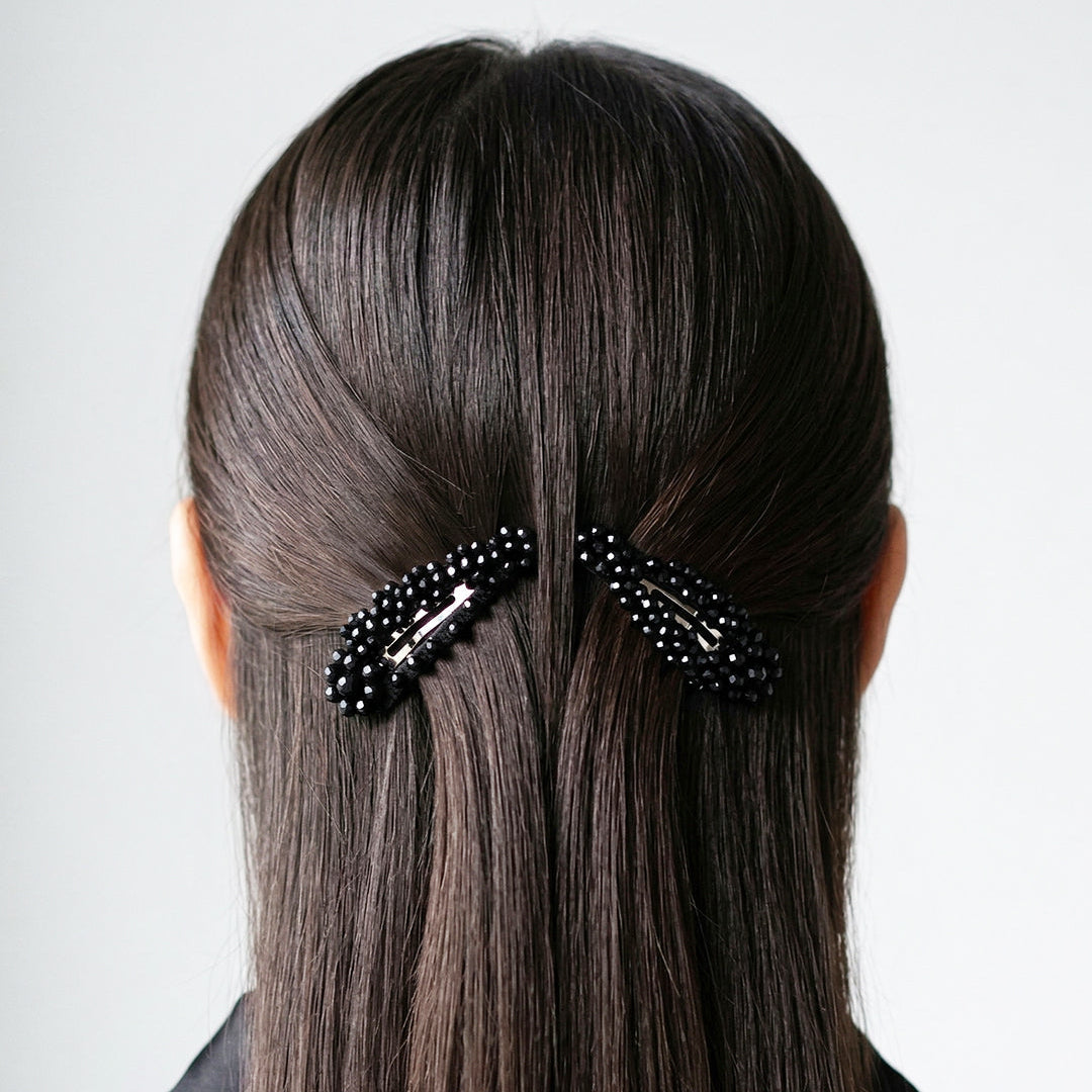 Elegant Crystal Studded Hair Pins (Tic Tac)