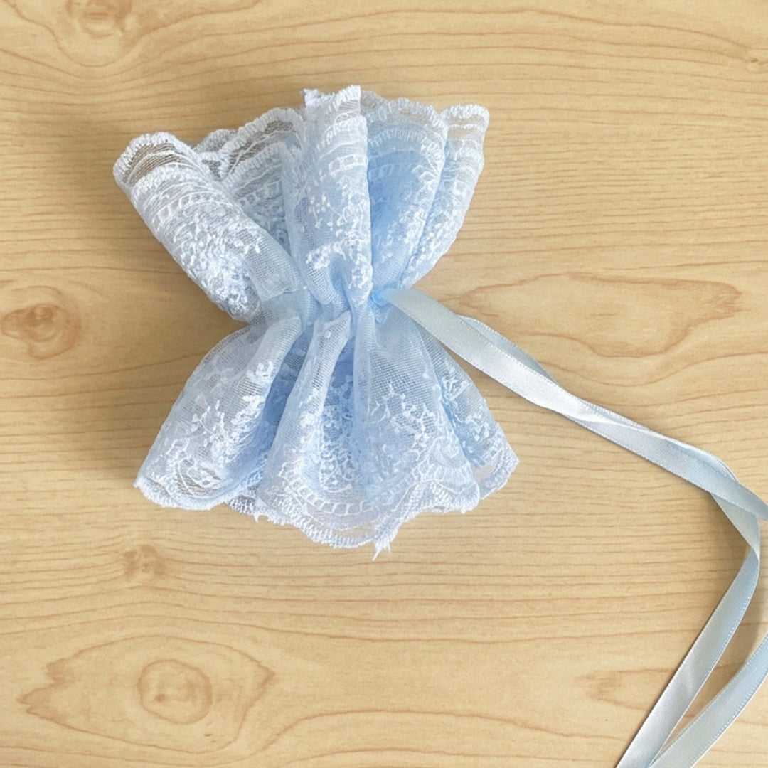 Frilly Hair Ties (Blue)
