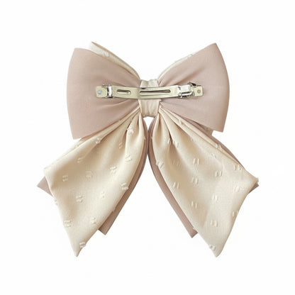 Multi Layered Georgette Bows (Beige)