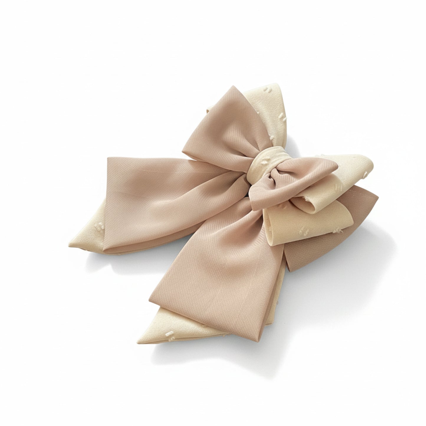 Multi Layered Georgette Bows (Beige)