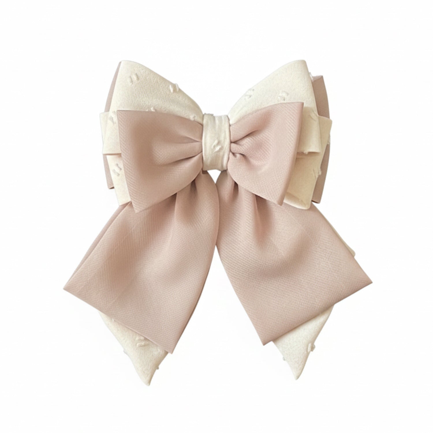 Multi Layered Georgette Bows (Beige)