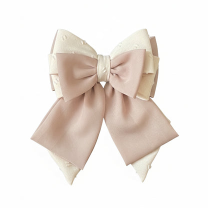 Multi Layered Georgette Bows (Beige)