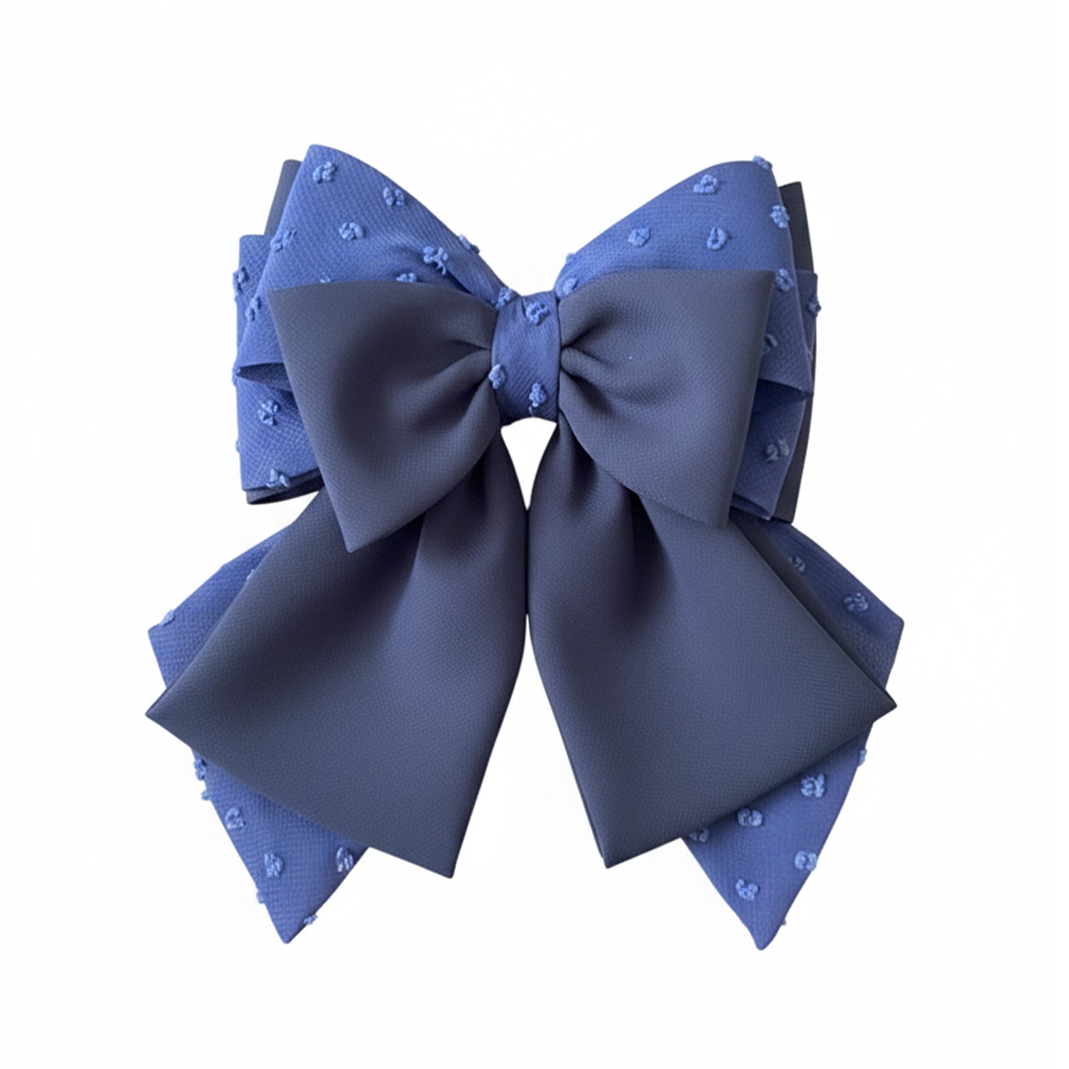 Multi Layered Georgette Bows (Dark Blue)