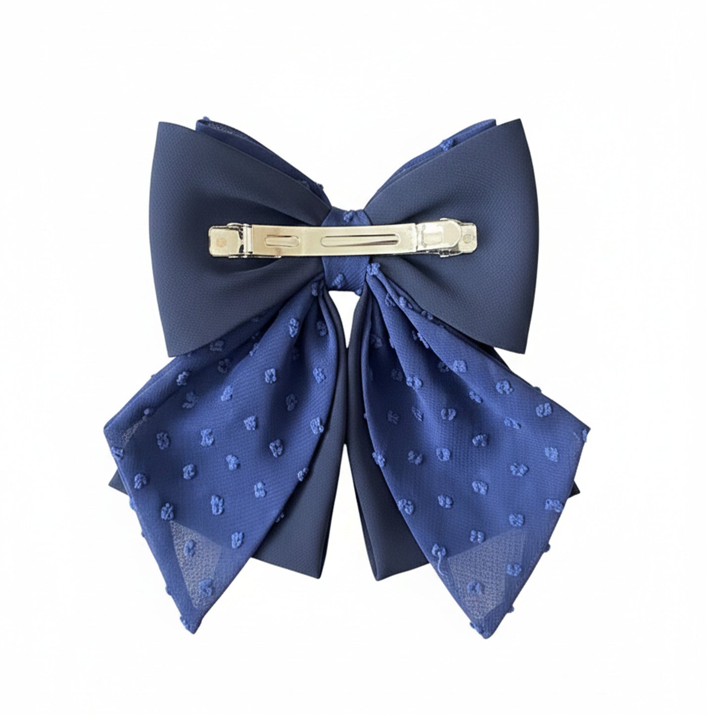 Multi Layered Georgette Bows (Dark Blue)