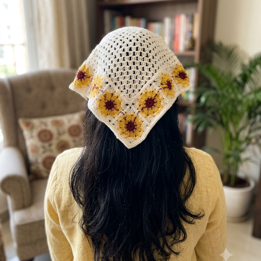 Crochet Bandanas ( Yellow )