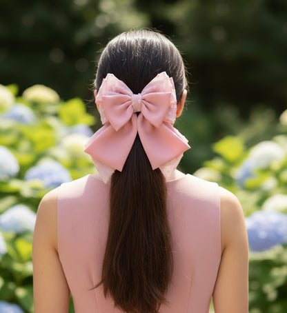 Multi Layered Georgette Bows (Pink)