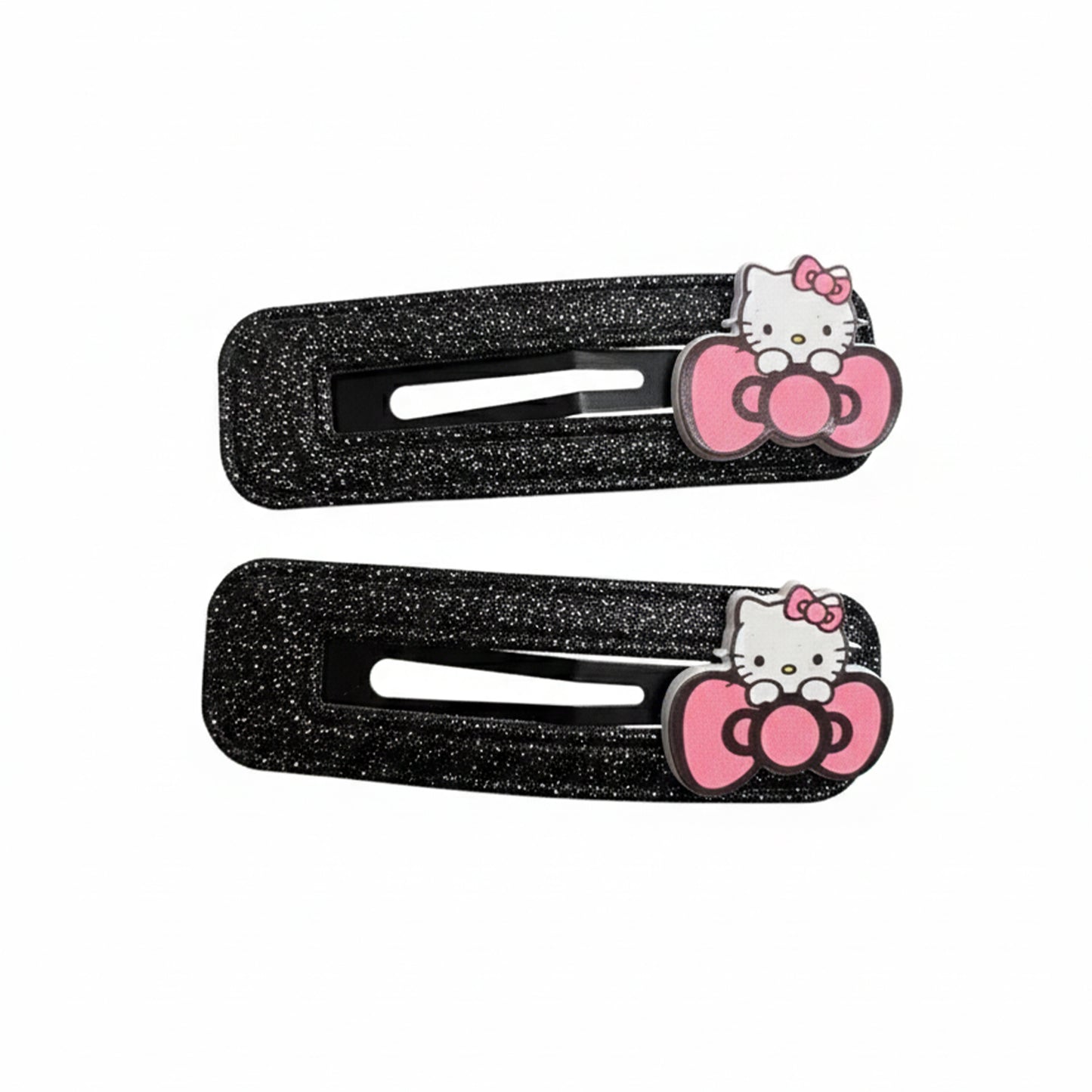 Kitty on Glittery Tic Tac Pins (Two Pairs)