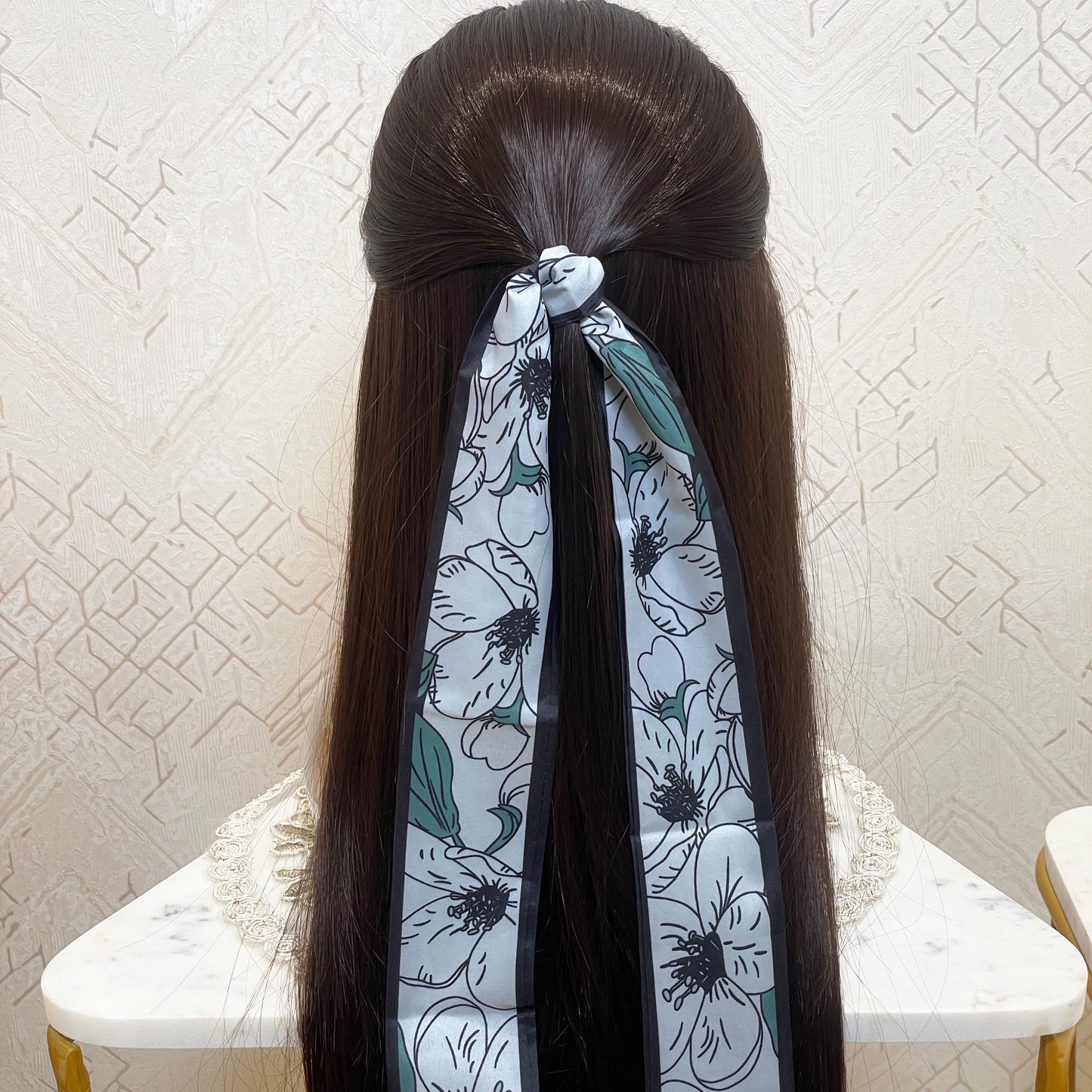 Printed Soft Tie Scarves and Hair Bands