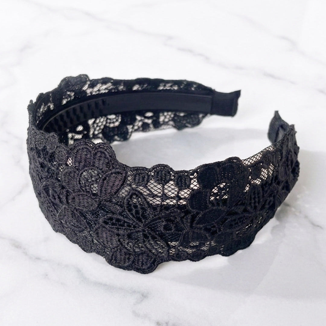Medium Broad Lacy Hairbands