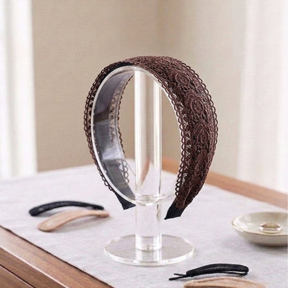 Floral Lacy Hairbands (Brown)