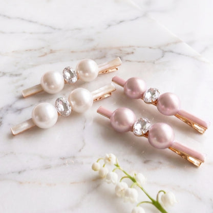 Celestial Pearl Alligator Clips (2 Pairs)