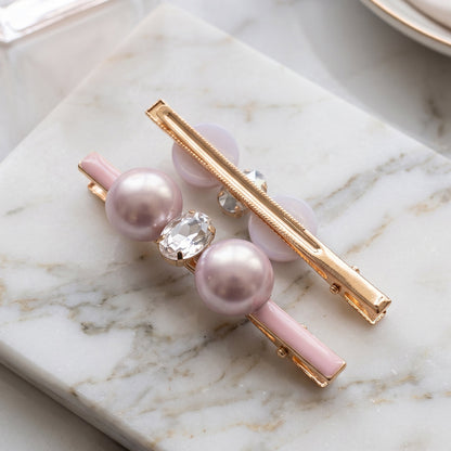 Celestial Pearl Alligator Clips (2 Pairs)