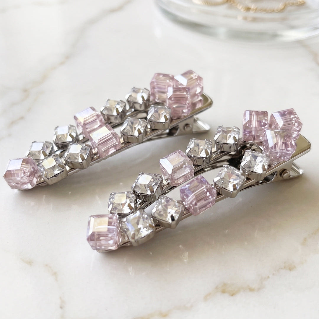 Rose Prism Alligator Clips