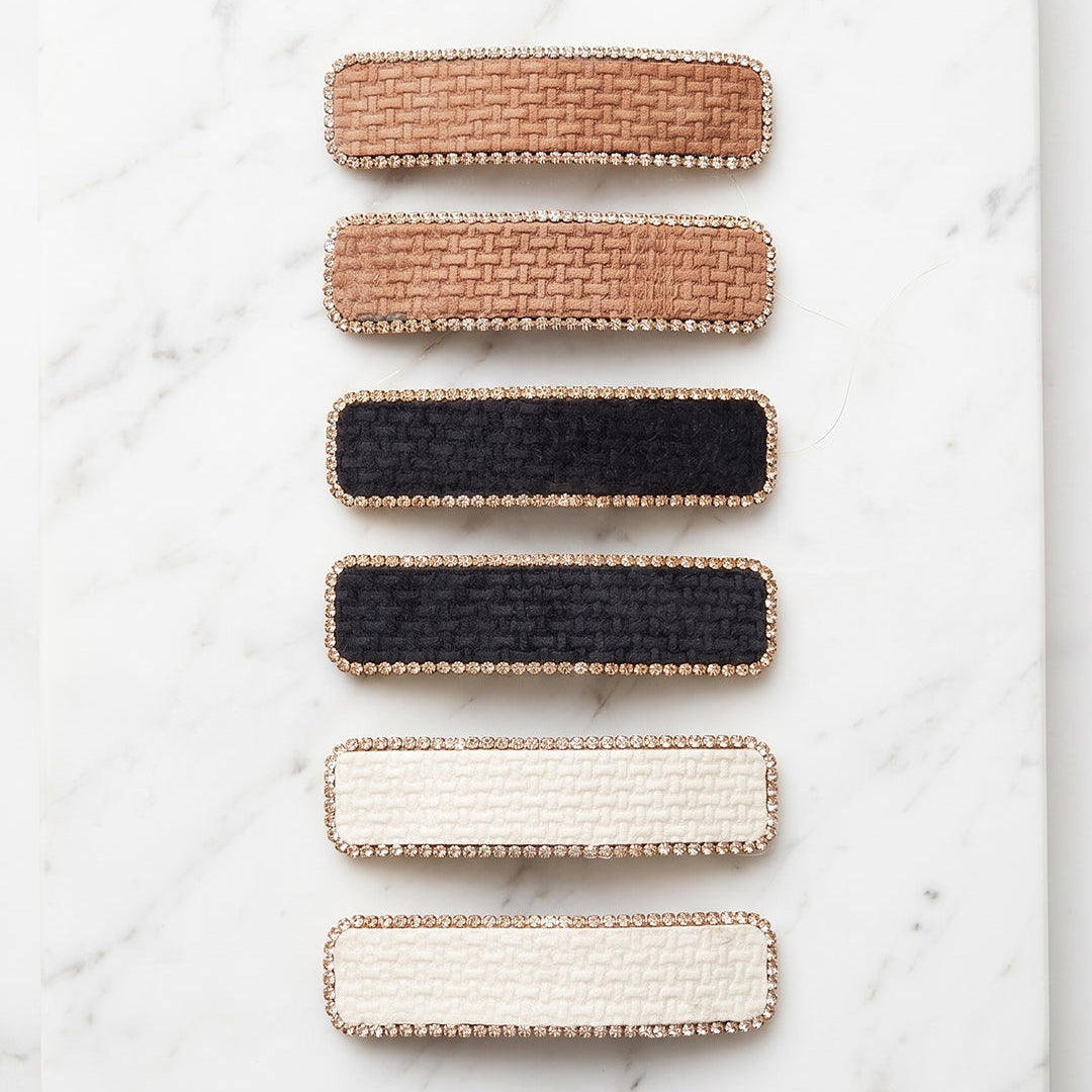 Studded Tic Tac Clips 3 Pairs