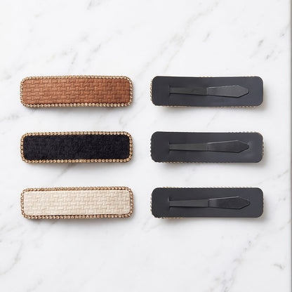 Studded Tic Tac Clips 3 Pairs