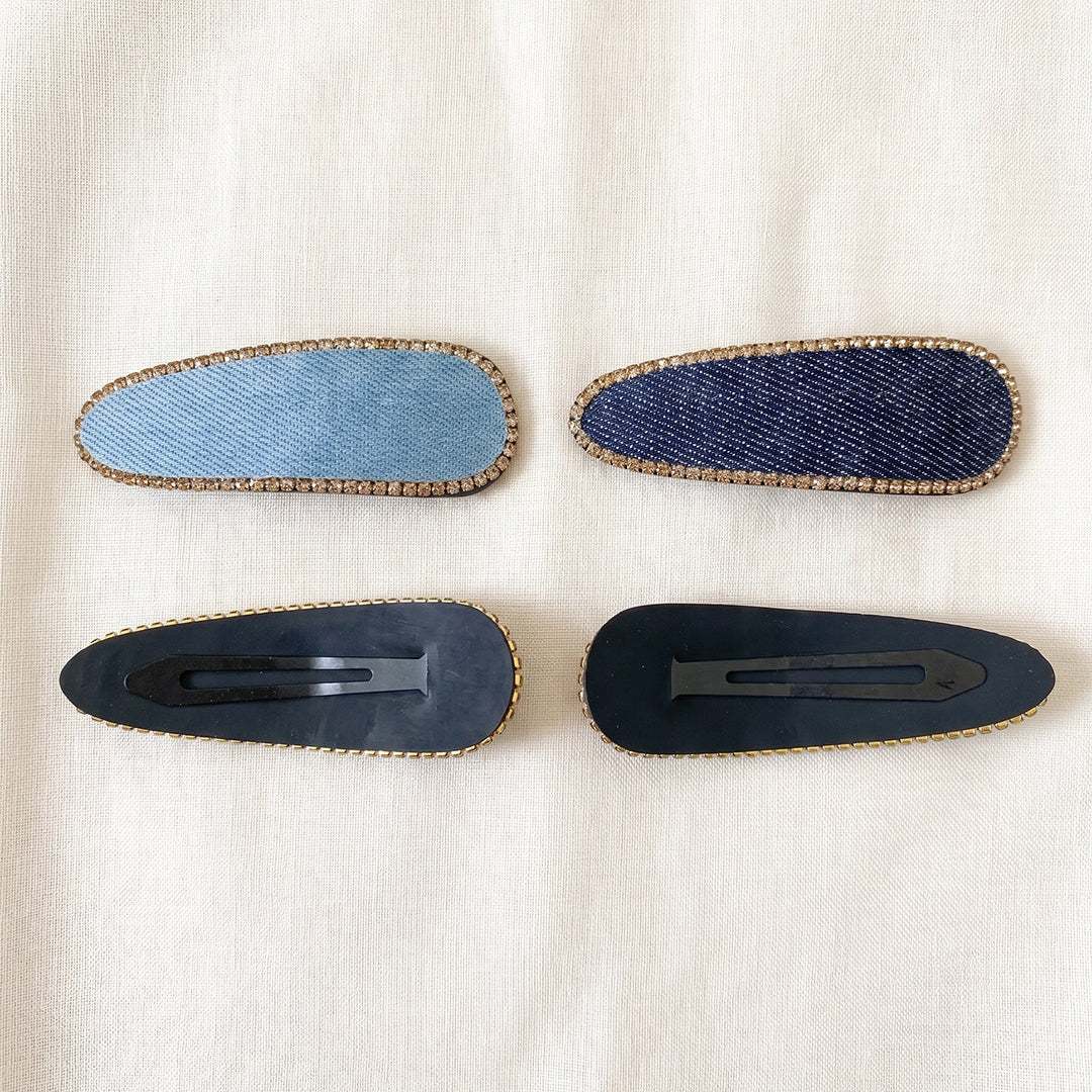 Studded Tic Tac Clips 2 Pairs