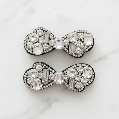 Studded Bow Alligator Clips (1 pair)