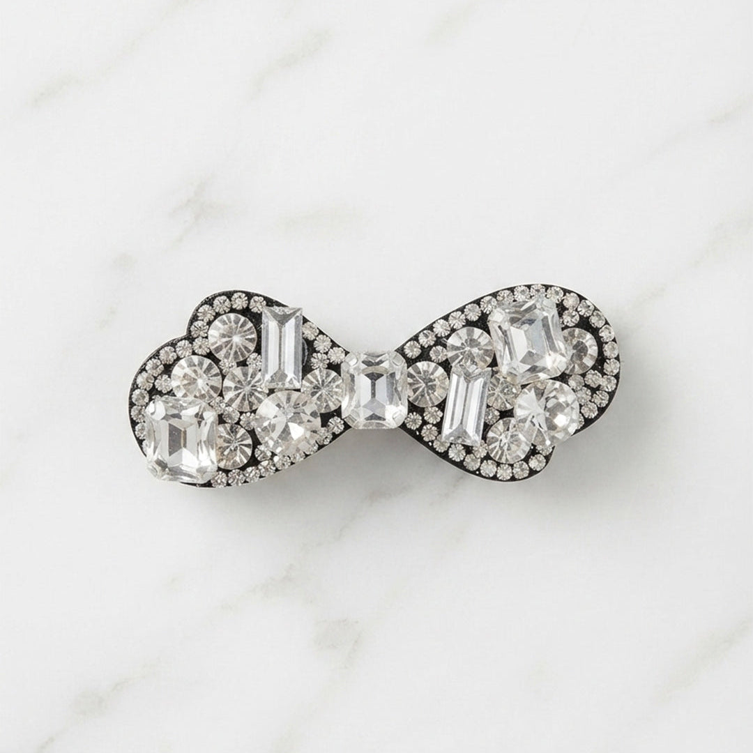 Studded Bow Alligator Clips (1 pair)