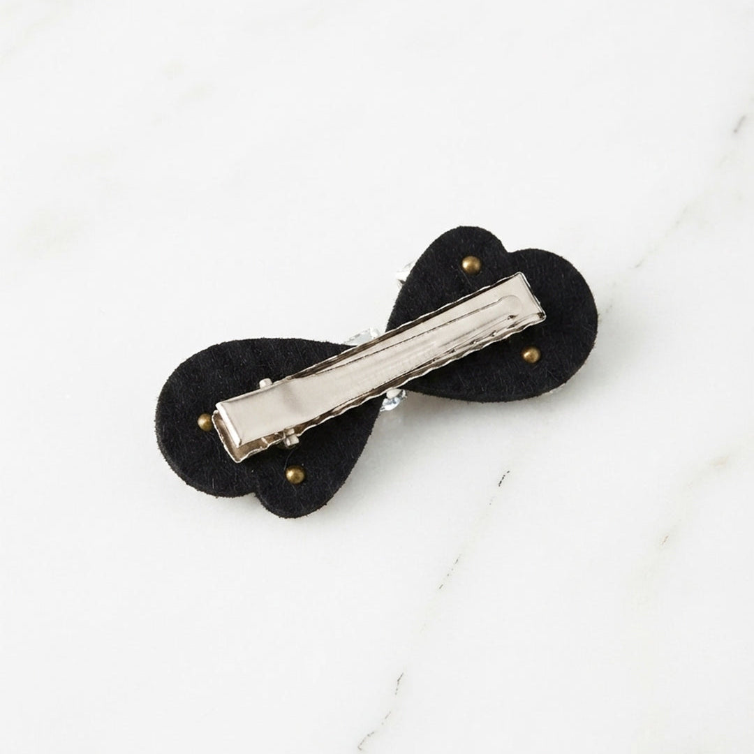 Studded Bow Alligator Clips (1 pair)