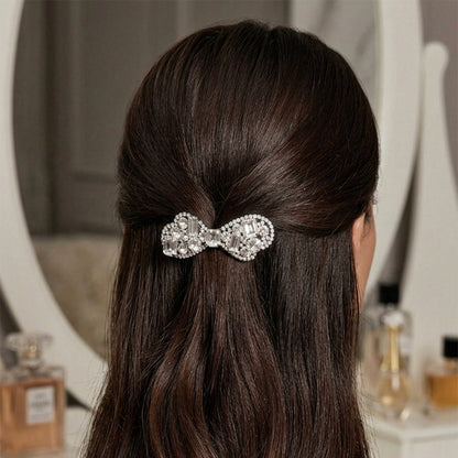 Studded Bow Alligator Clips (1 pair)