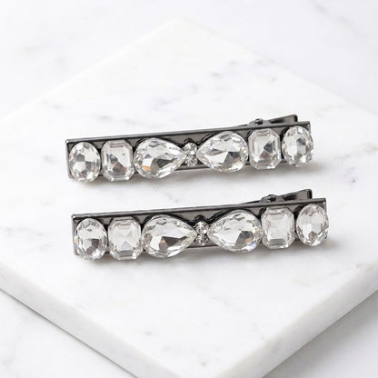 White Studded Alligator Clips