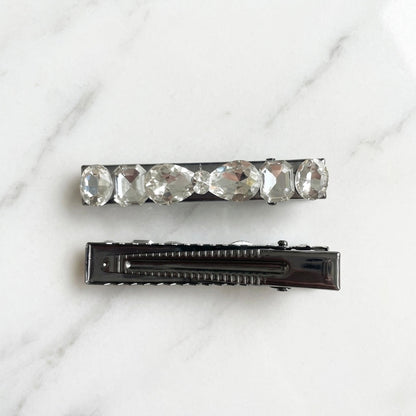 White Studded Alligator Clips