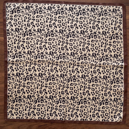The Mocha Leopard Silk Scarf