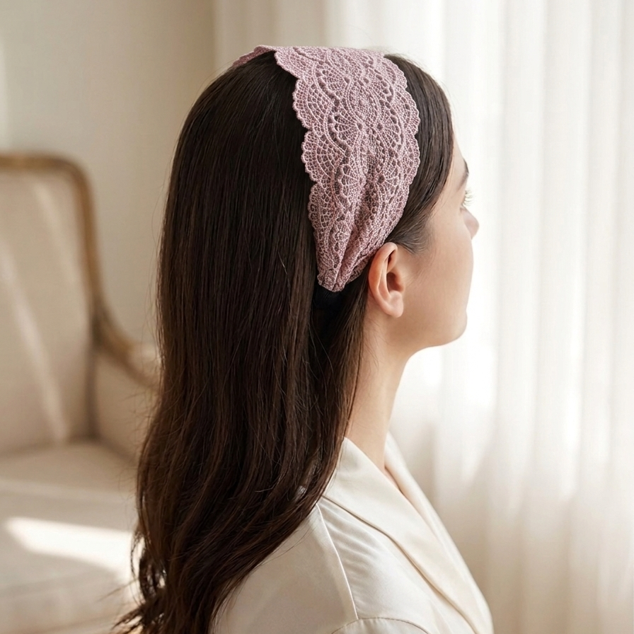 Lacy Floral Broad Headbands