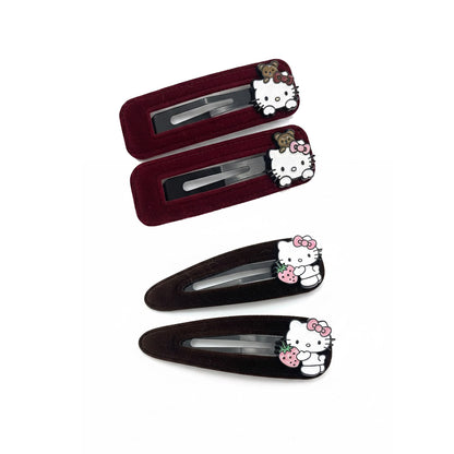 Kitty on Velvet Tic Tac Pins (Two Pairs)