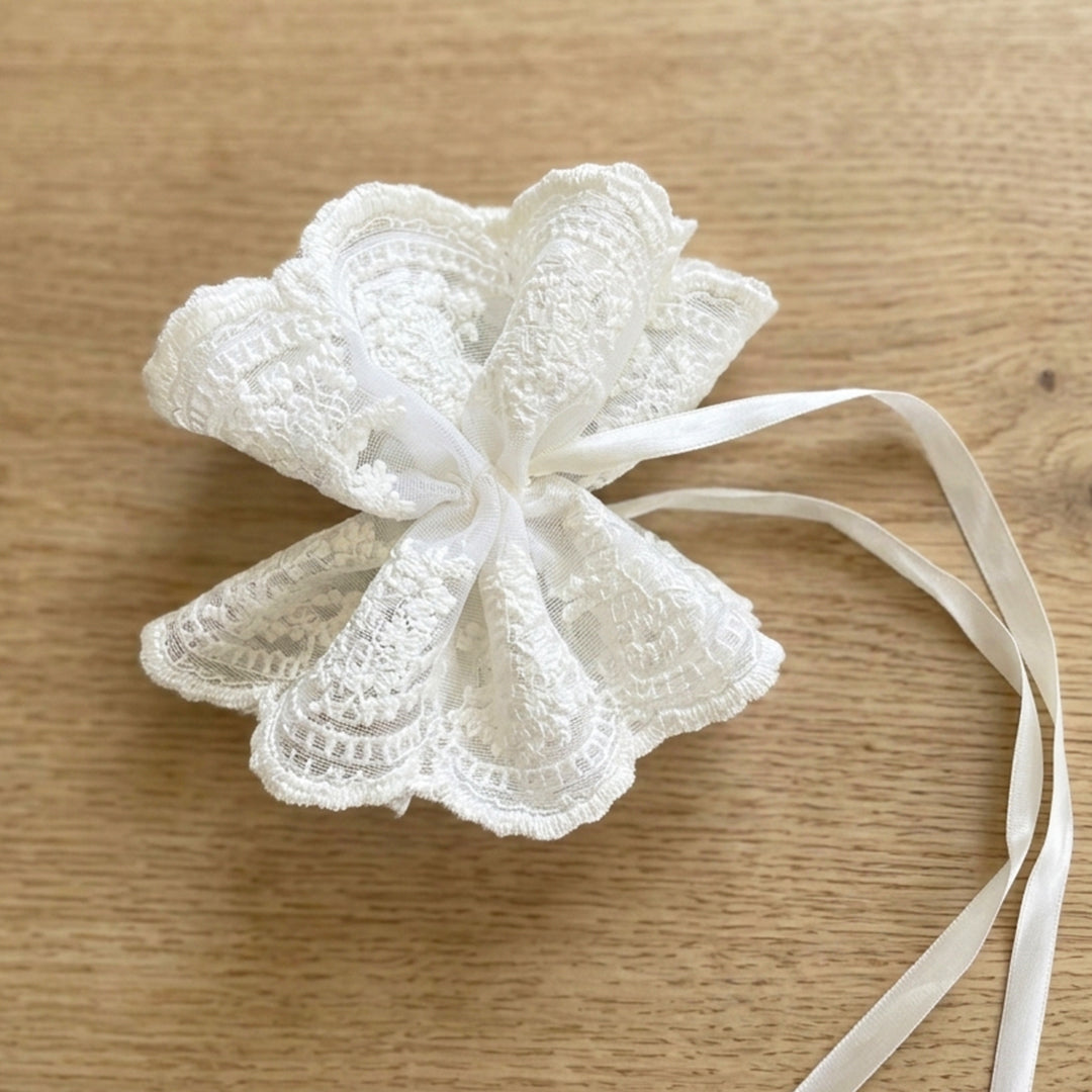 Frilly Hair Ties (Cream)