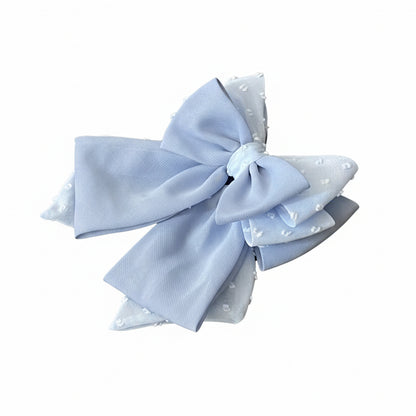 Multi Layered Georgette Bows (Light Blue)