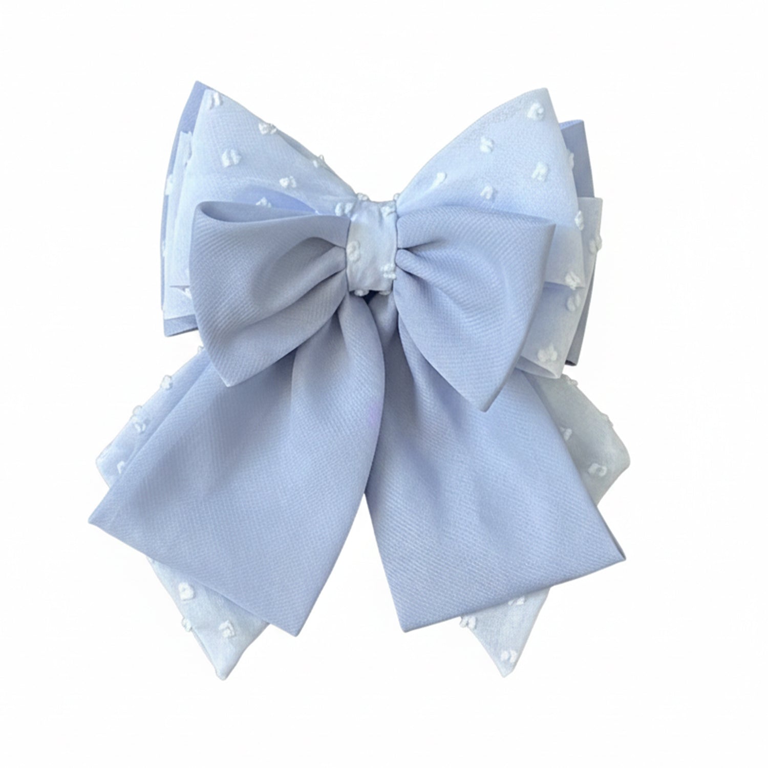 Multi Layered Georgette Bows (Light Blue)